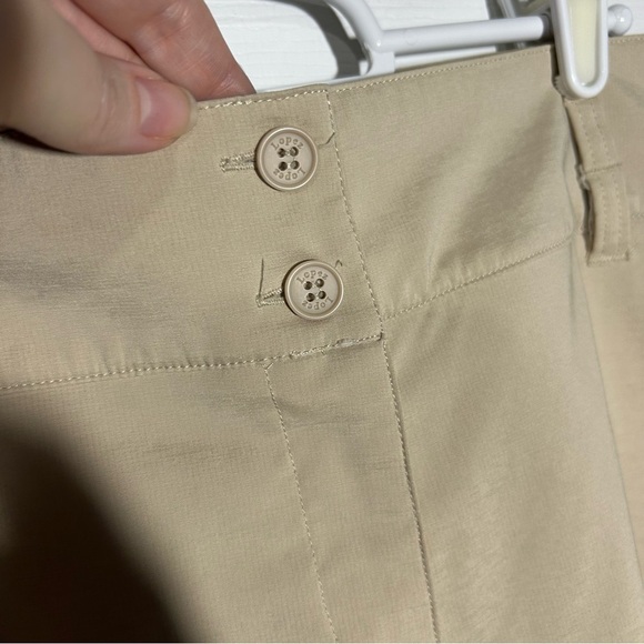 Lopez Womens Golf Shorts Size 12 Beige Khaki 10” inseam Flat Front - Picture 3 of 11